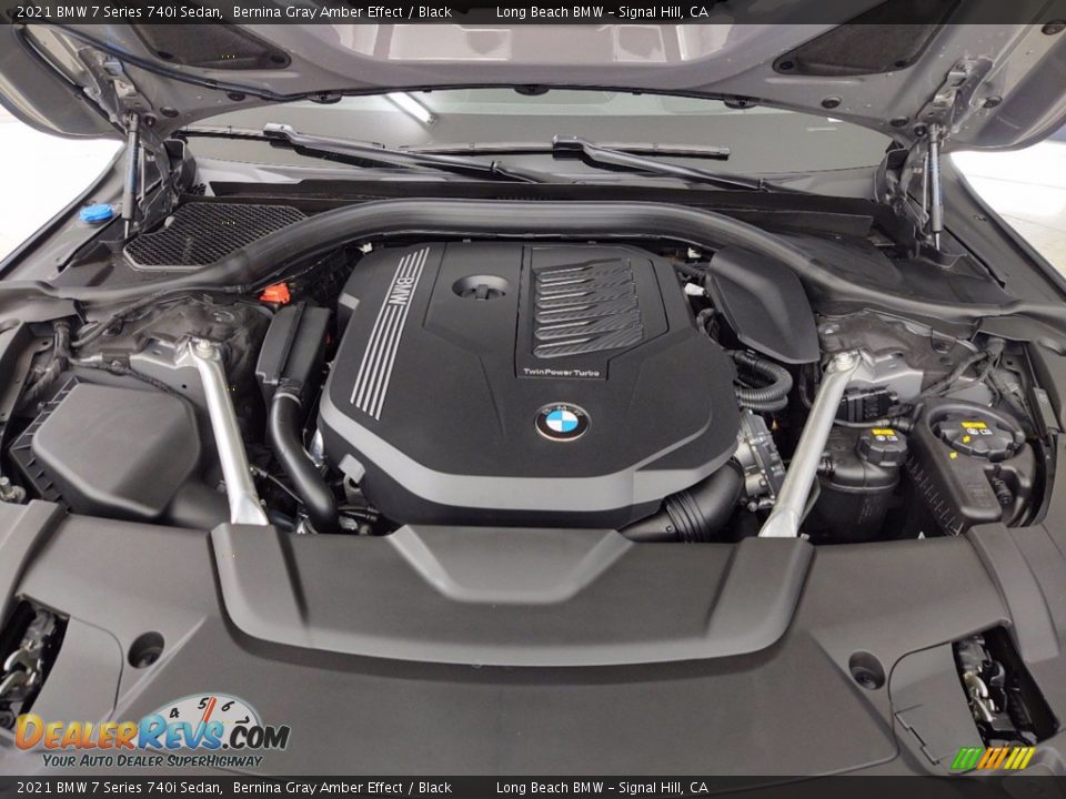 2021 BMW 7 Series 740i Sedan Bernina Gray Amber Effect / Black Photo #9