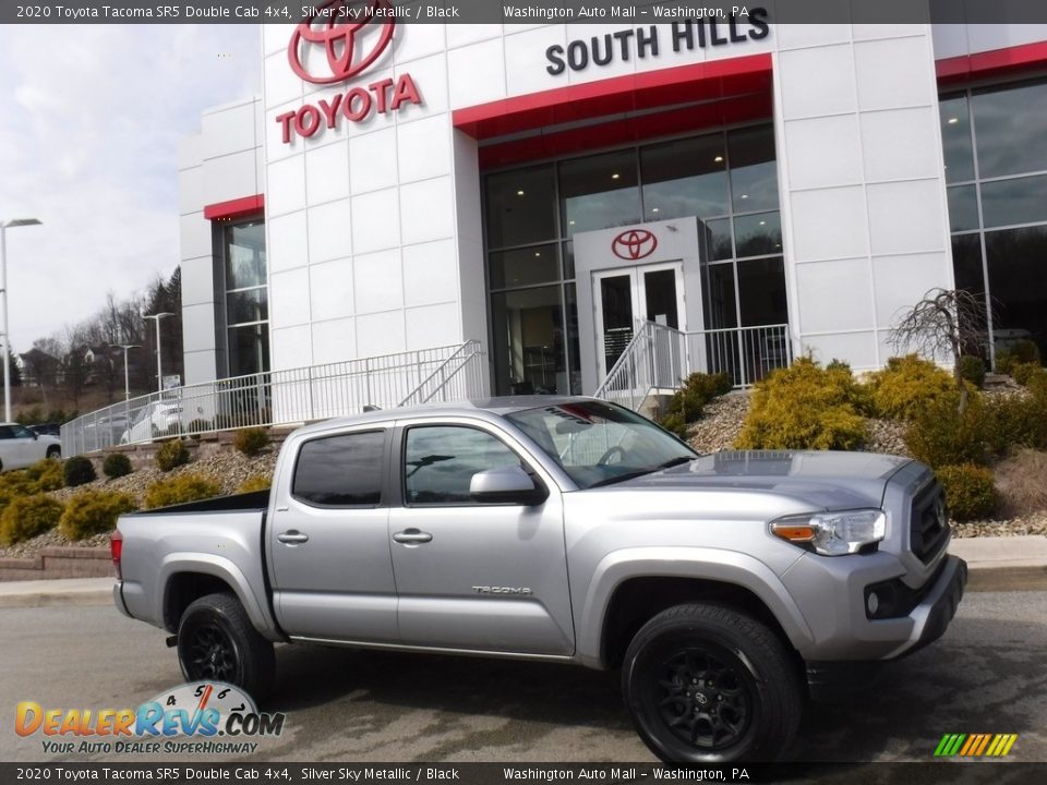 2020 Toyota Tacoma SR5 Double Cab 4x4 Silver Sky Metallic / Black Photo #2