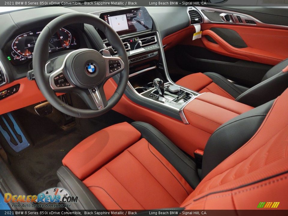 Black Interior - 2021 BMW 8 Series 850i xDrive Convertible Photo #12
