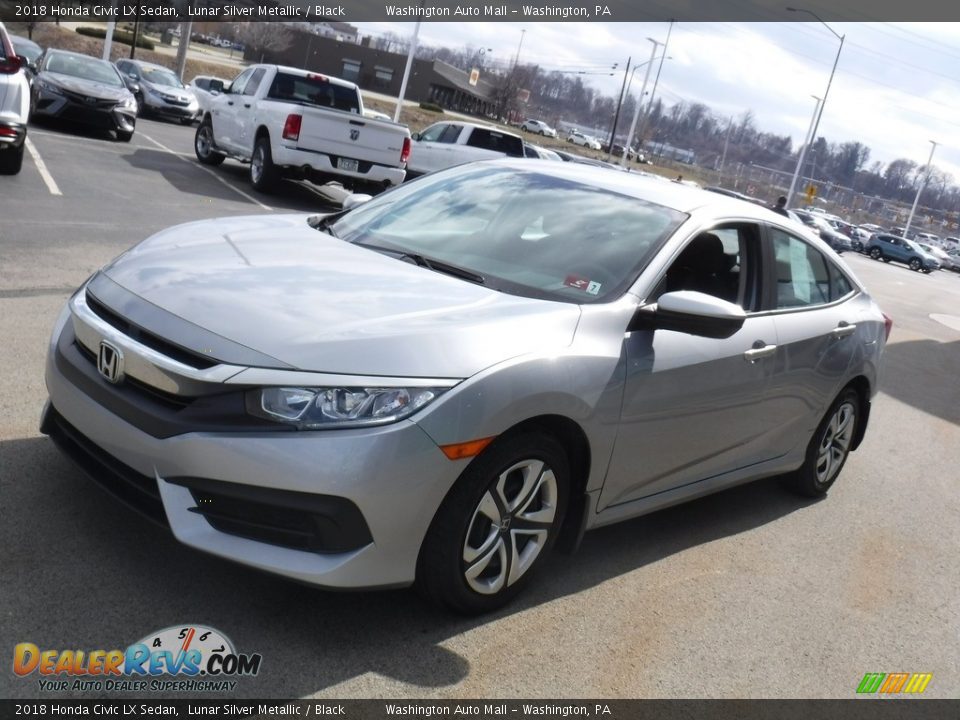 2018 Honda Civic LX Sedan Lunar Silver Metallic / Black Photo #4