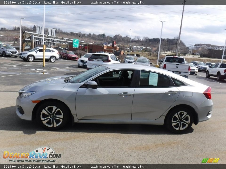 2018 Honda Civic LX Sedan Lunar Silver Metallic / Black Photo #5