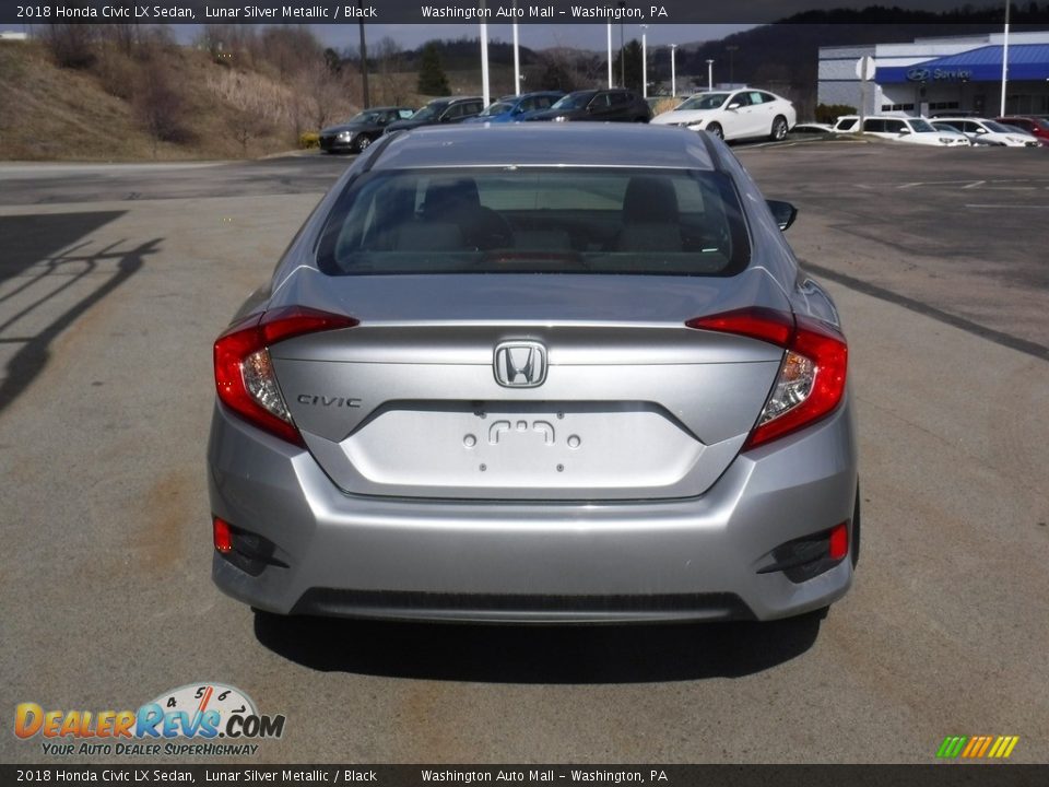 2018 Honda Civic LX Sedan Lunar Silver Metallic / Black Photo #8