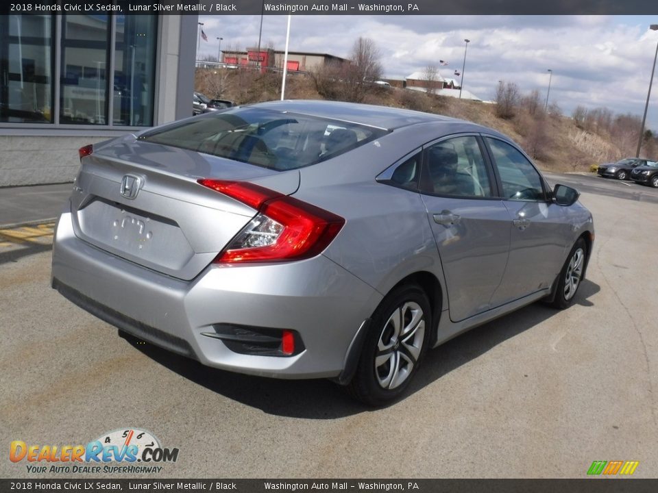2018 Honda Civic LX Sedan Lunar Silver Metallic / Black Photo #9