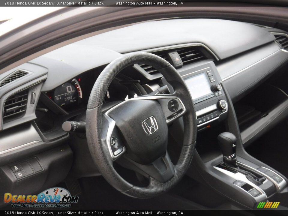 2018 Honda Civic LX Sedan Lunar Silver Metallic / Black Photo #10