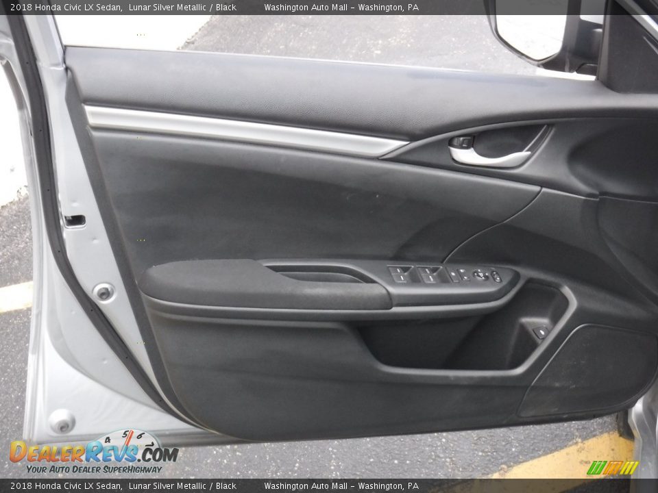 2018 Honda Civic LX Sedan Lunar Silver Metallic / Black Photo #11