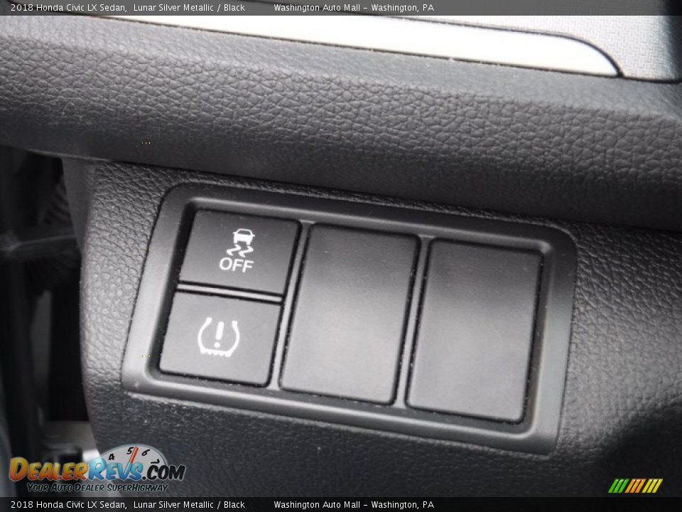 2018 Honda Civic LX Sedan Lunar Silver Metallic / Black Photo #14