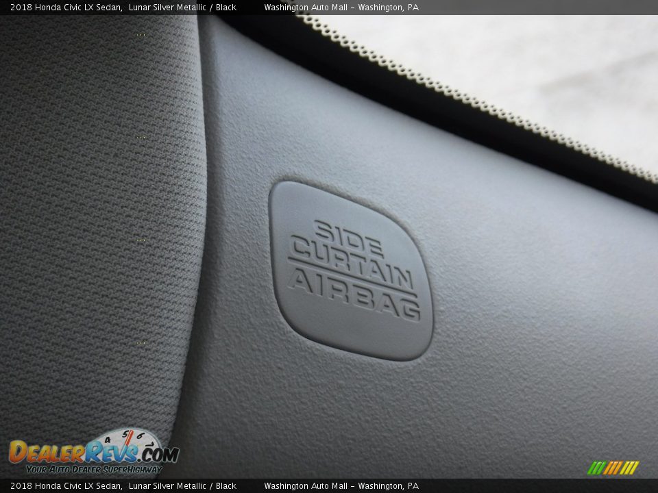 2018 Honda Civic LX Sedan Lunar Silver Metallic / Black Photo #18