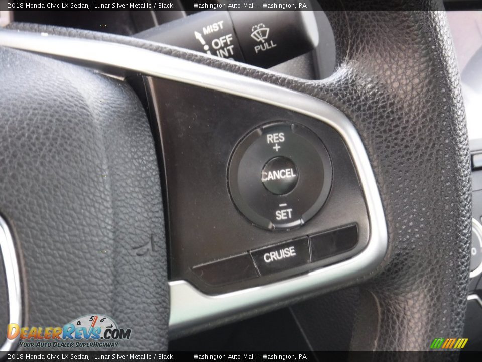 2018 Honda Civic LX Sedan Lunar Silver Metallic / Black Photo #20