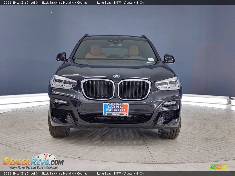 2021 BMW X3 sDrive30i Black Sapphire Metallic / Cognac Photo #2