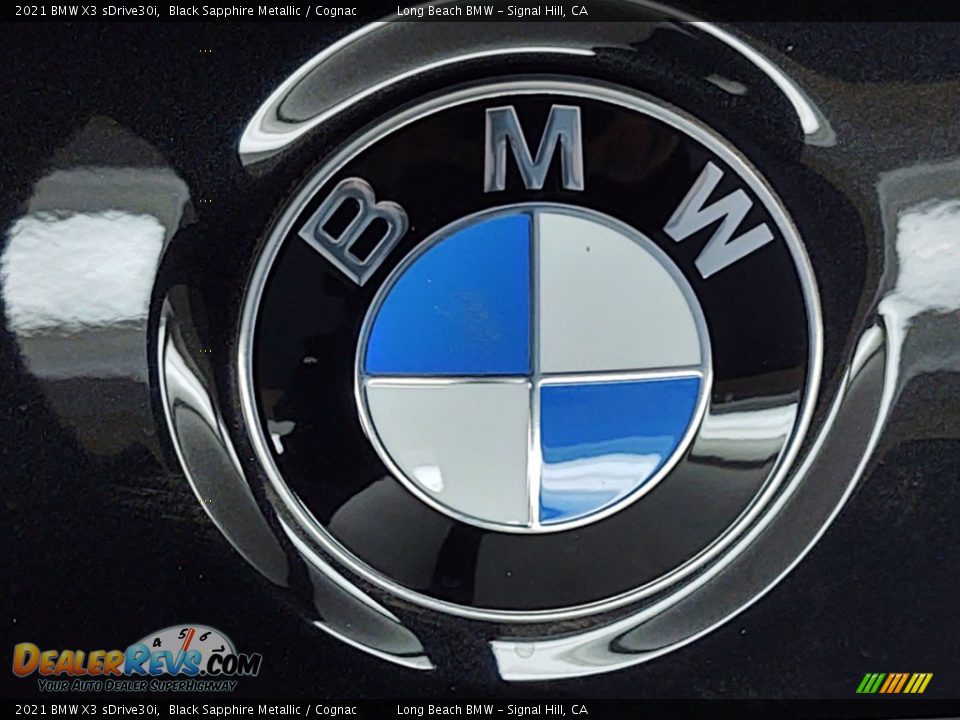 2021 BMW X3 sDrive30i Black Sapphire Metallic / Cognac Photo #7