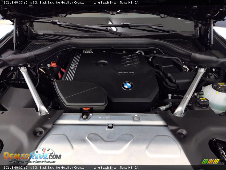 2021 BMW X3 sDrive30i Black Sapphire Metallic / Cognac Photo #9