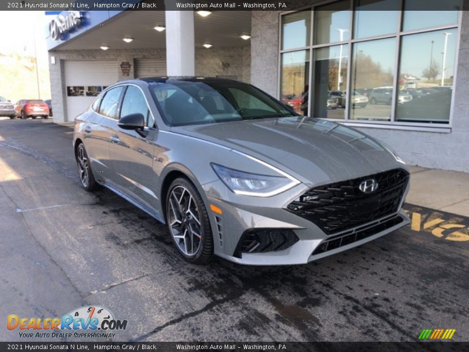 2021 Hyundai Sonata N Line Hampton Gray / Black Photo #1