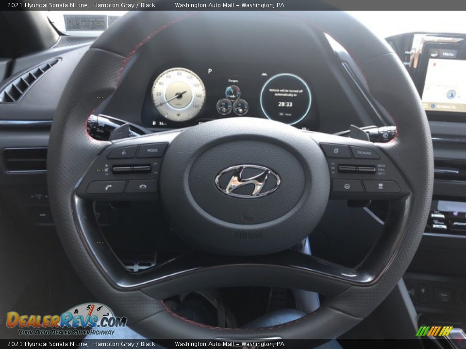 2021 Hyundai Sonata N Line Hampton Gray / Black Photo #10