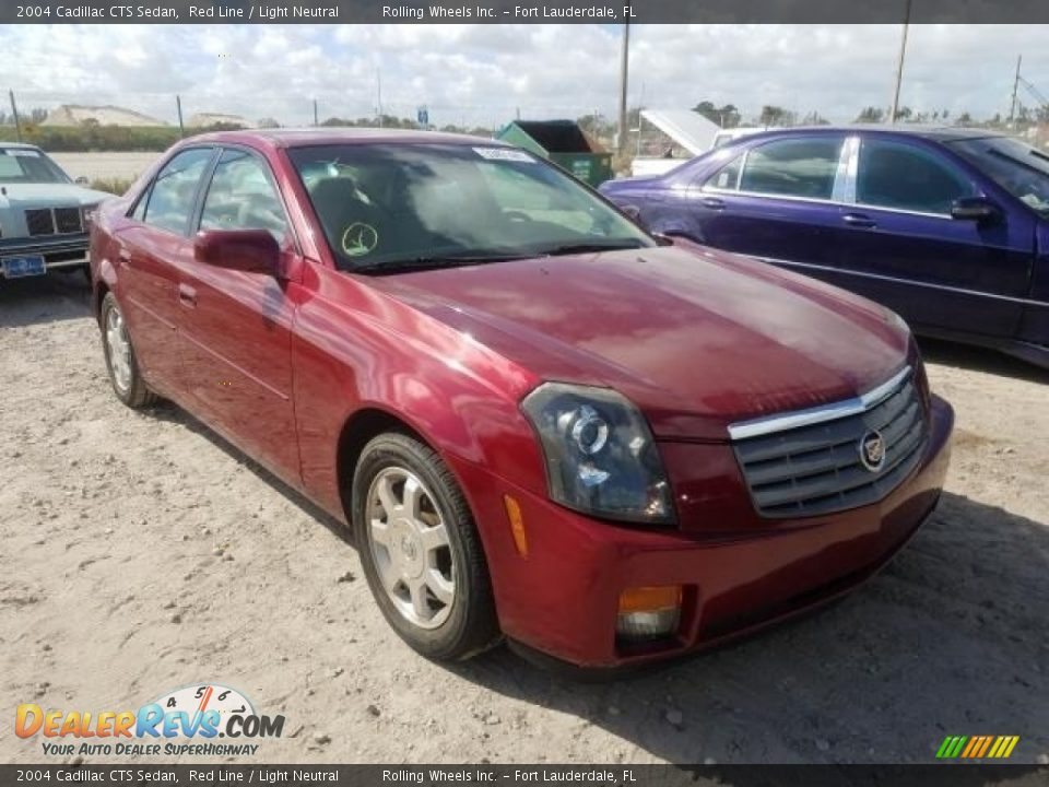 2004 Cadillac CTS Sedan Red Line / Light Neutral Photo #1