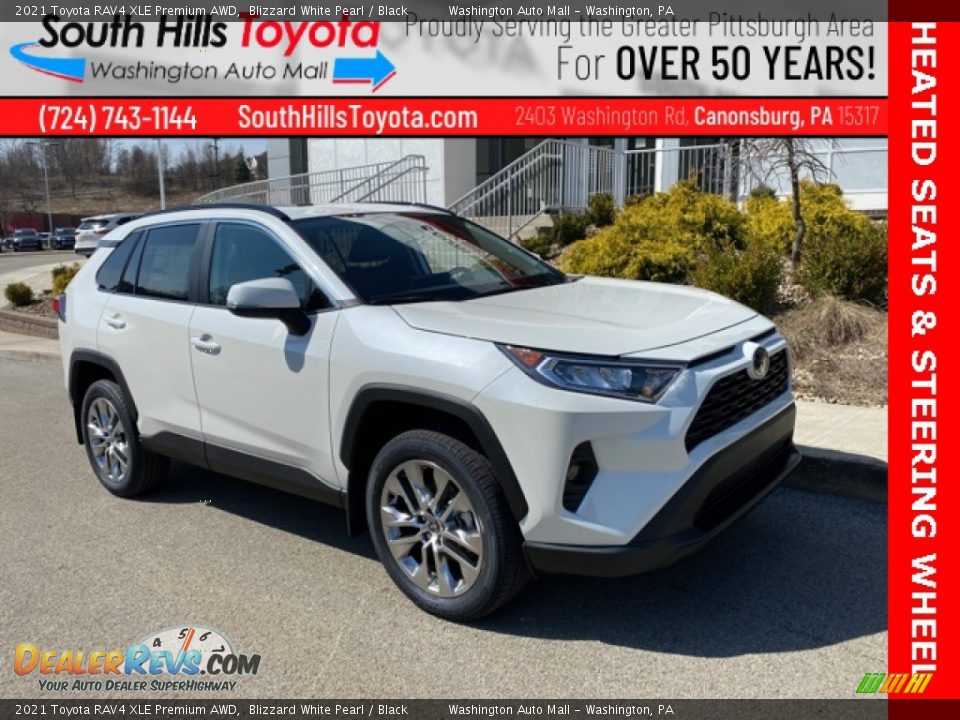 2021 Toyota RAV4 XLE Premium AWD Blizzard White Pearl / Black Photo #1