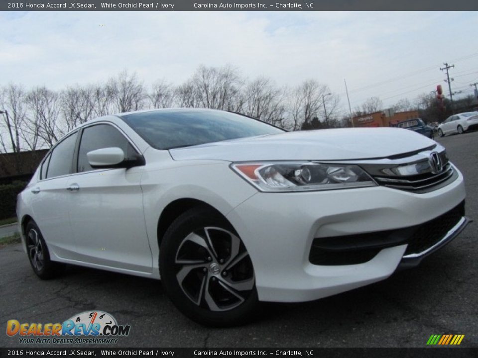 2016 Honda Accord LX Sedan White Orchid Pearl / Ivory Photo #1