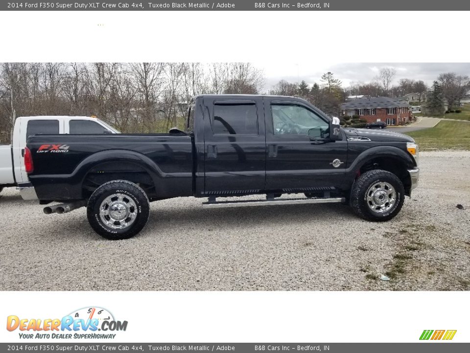 2014 Ford F350 Super Duty XLT Crew Cab 4x4 Tuxedo Black Metallic / Adobe Photo #5