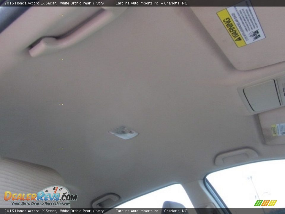 2016 Honda Accord LX Sedan White Orchid Pearl / Ivory Photo #22