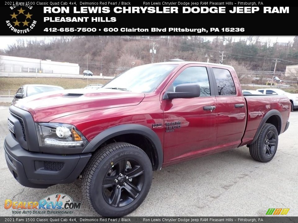 2021 Ram 1500 Classic Quad Cab 4x4 Delmonico Red Pearl / Black Photo #1