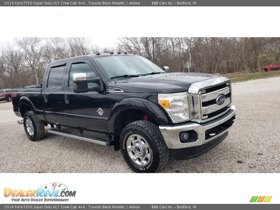 2014 Ford F350 Super Duty XLT Crew Cab 4x4 Tuxedo Black Metallic / Adobe Photo #27