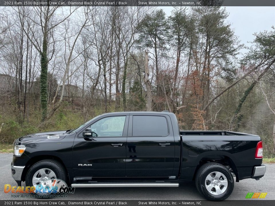 2021 Ram 1500 Big Horn Crew Cab Diamond Black Crystal Pearl / Black Photo #1