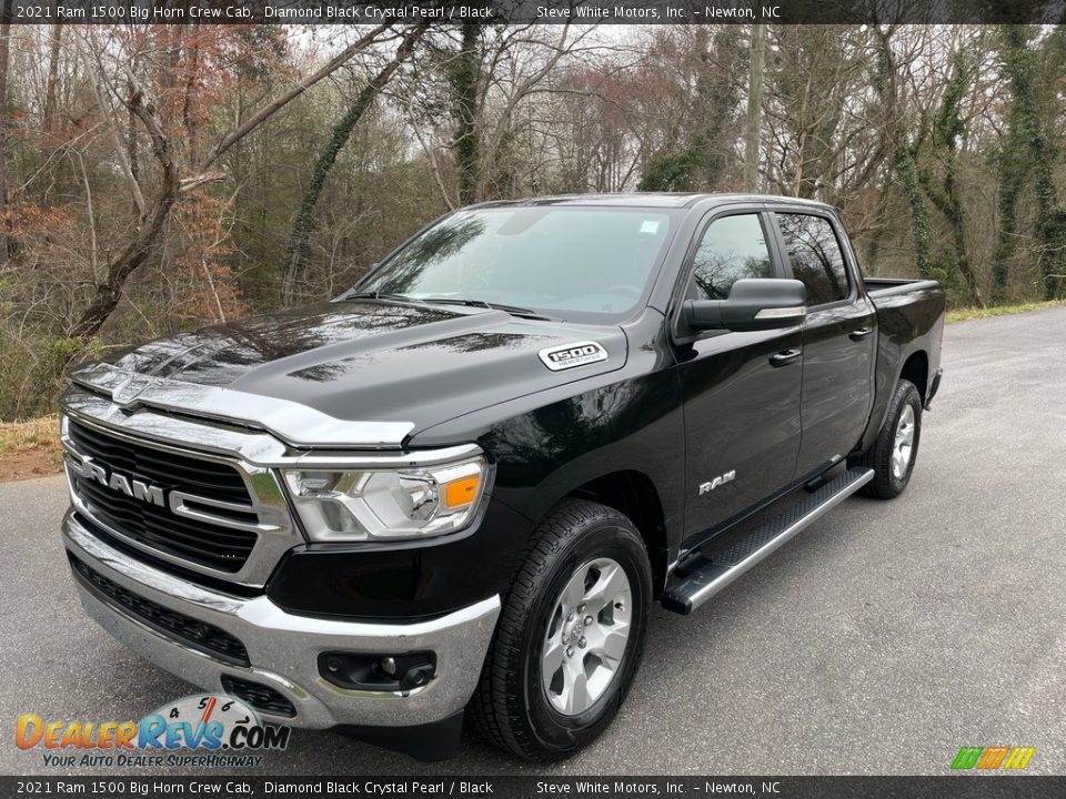 2021 Ram 1500 Big Horn Crew Cab Diamond Black Crystal Pearl / Black Photo #2