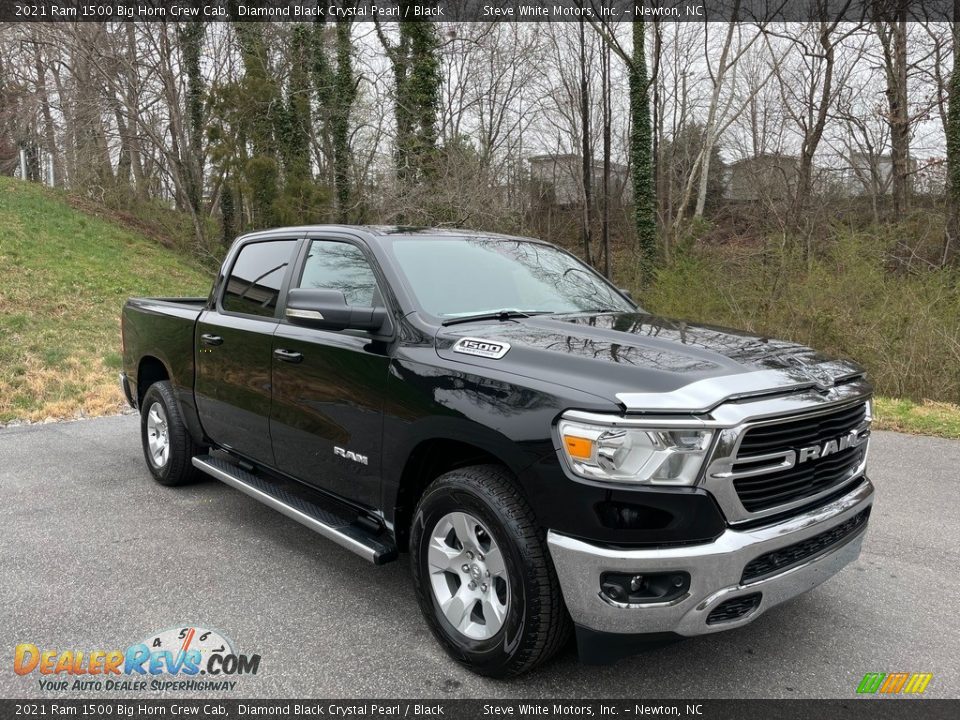 2021 Ram 1500 Big Horn Crew Cab Diamond Black Crystal Pearl / Black Photo #4