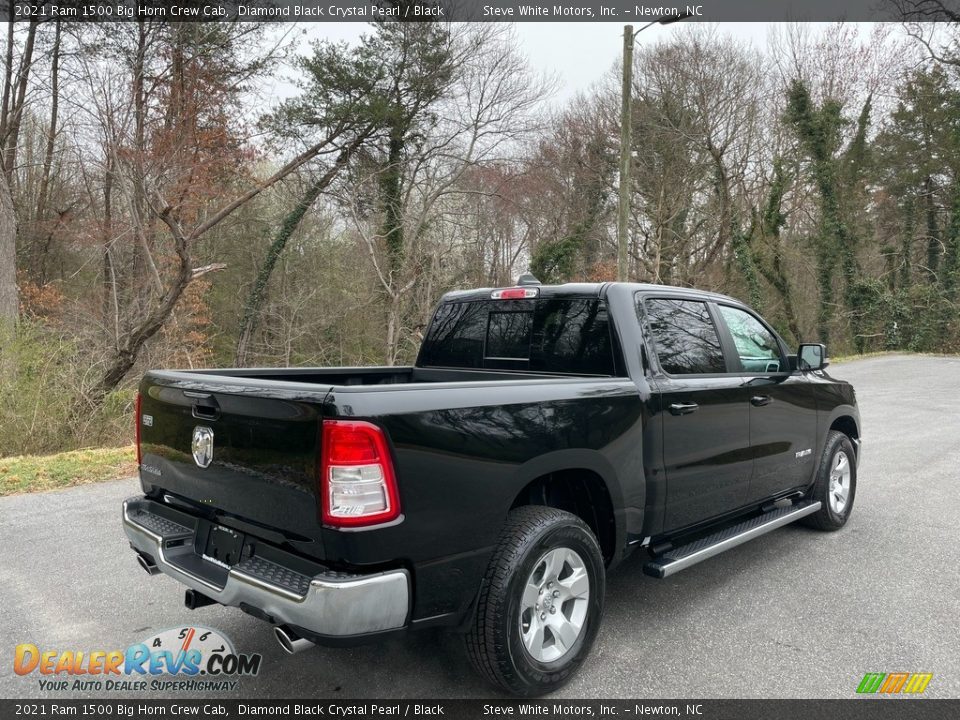 2021 Ram 1500 Big Horn Crew Cab Diamond Black Crystal Pearl / Black Photo #6