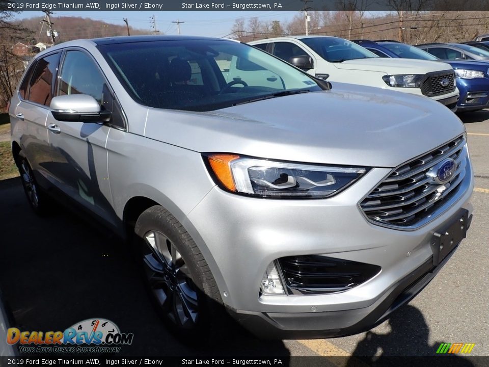 2019 Ford Edge Titanium AWD Ingot Silver / Ebony Photo #4