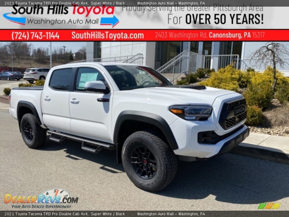 2021 Toyota Tacoma TRD Pro Double Cab 4x4 Super White / Black Photo #1