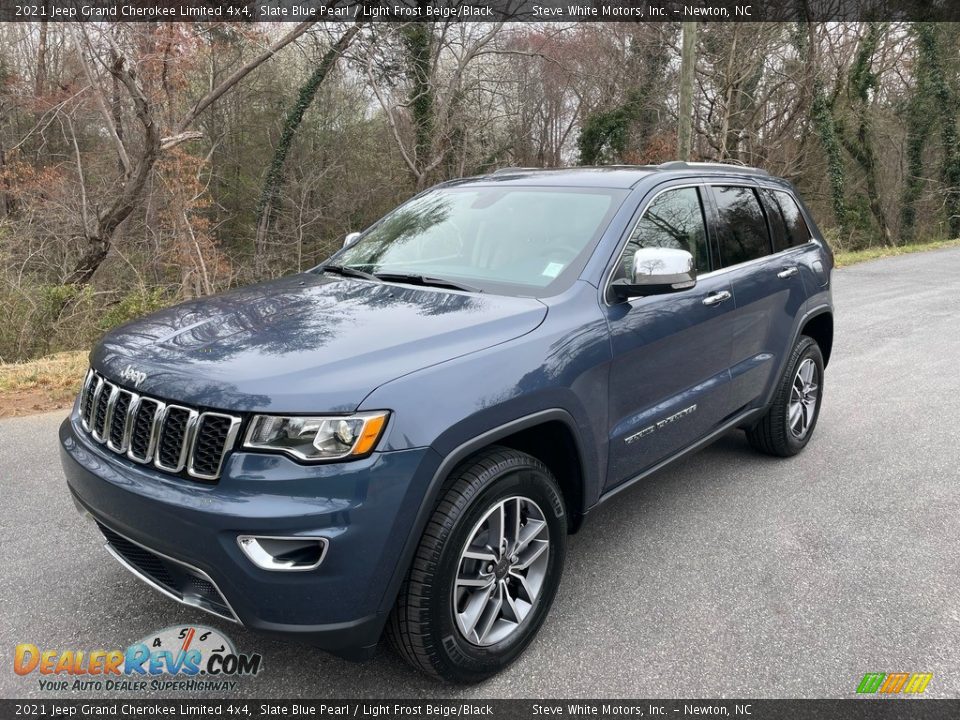 2021 Jeep Grand Cherokee Limited 4x4 Slate Blue Pearl / Light Frost Beige/Black Photo #2