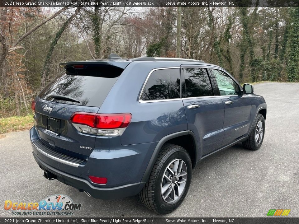 2021 Jeep Grand Cherokee Limited 4x4 Slate Blue Pearl / Light Frost Beige/Black Photo #6