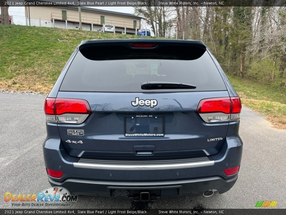 2021 Jeep Grand Cherokee Limited 4x4 Slate Blue Pearl / Light Frost Beige/Black Photo #7