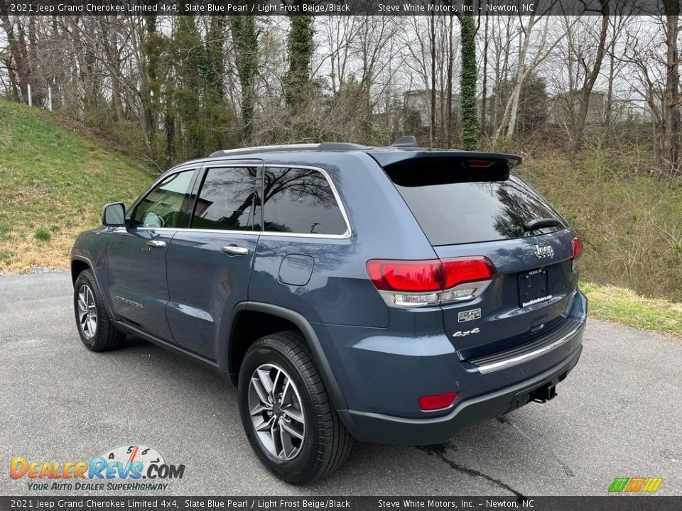 2021 Jeep Grand Cherokee Limited 4x4 Slate Blue Pearl / Light Frost Beige/Black Photo #8