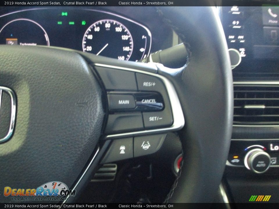 2019 Honda Accord Sport Sedan Crystal Black Pearl / Black Photo #31