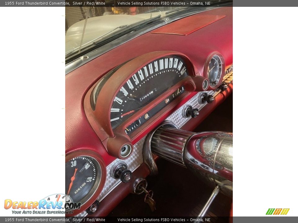 1955 Ford Thunderbird Convertible Silver / Red/White Photo #4