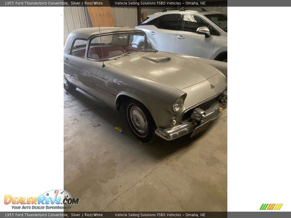 1955 Ford Thunderbird Convertible Silver / Red/White Photo #6