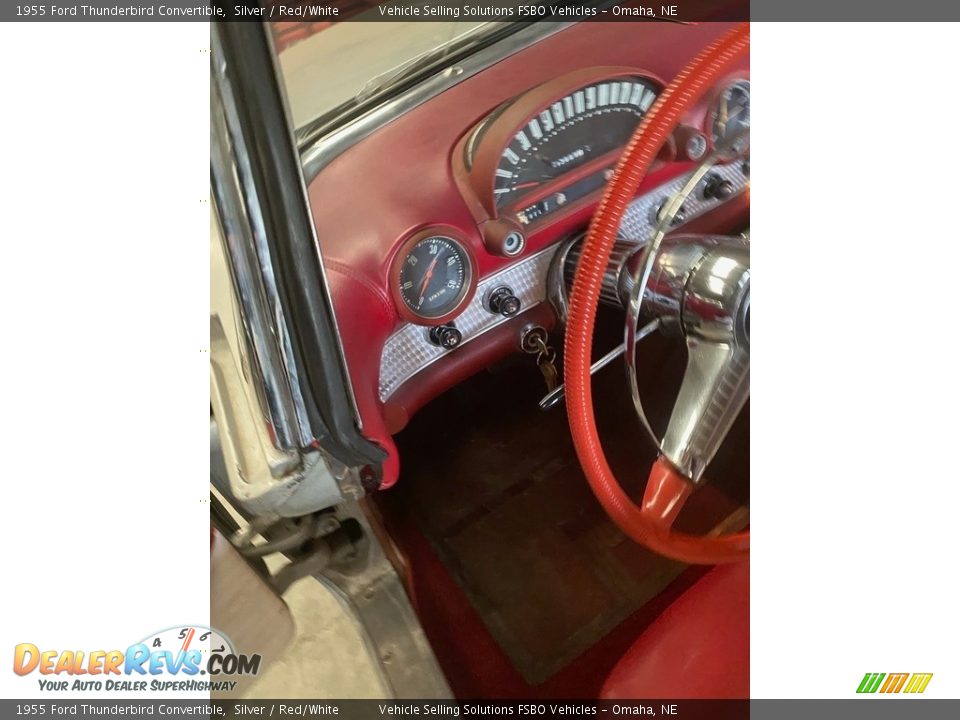 1955 Ford Thunderbird Convertible Silver / Red/White Photo #8