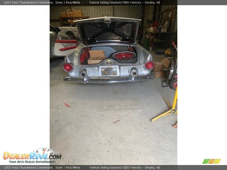 1955 Ford Thunderbird Convertible Silver / Red/White Photo #9