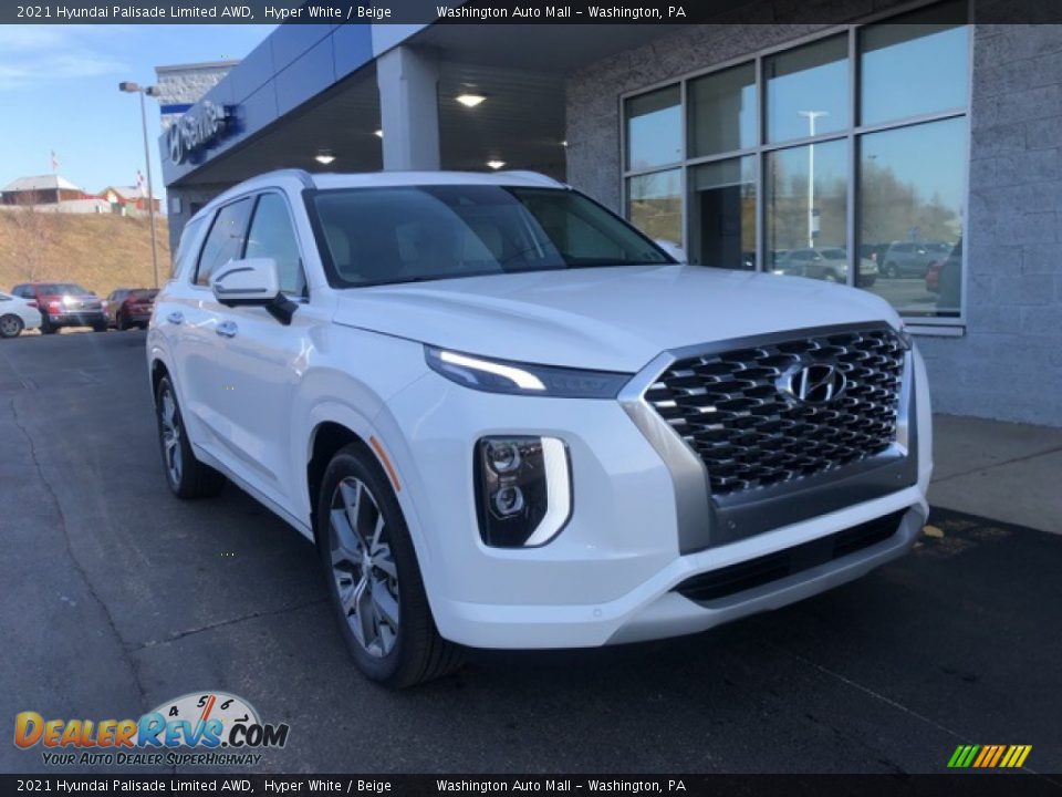 2021 Hyundai Palisade Limited AWD Hyper White / Beige Photo #1