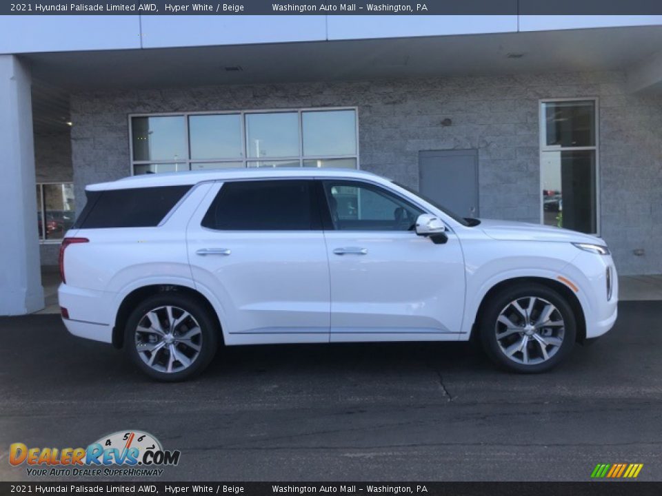 2021 Hyundai Palisade Limited AWD Hyper White / Beige Photo #2