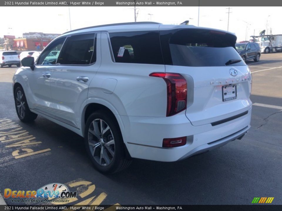 2021 Hyundai Palisade Limited AWD Hyper White / Beige Photo #3