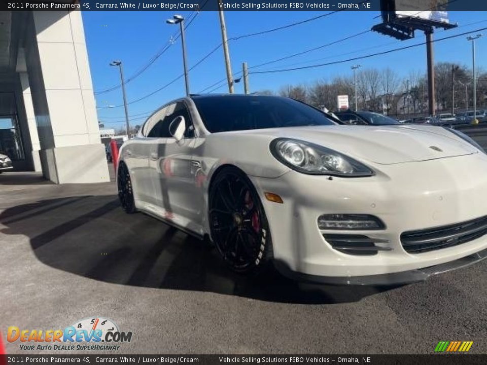 2011 Porsche Panamera 4S Carrara White / Luxor Beige/Cream Photo #1