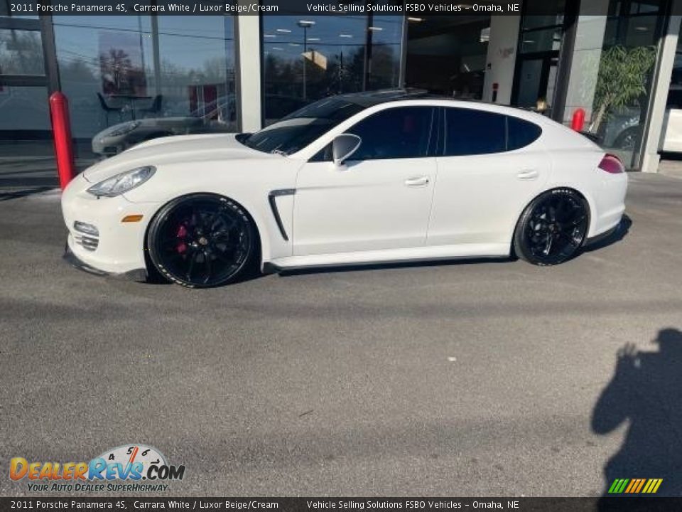 2011 Porsche Panamera 4S Carrara White / Luxor Beige/Cream Photo #2