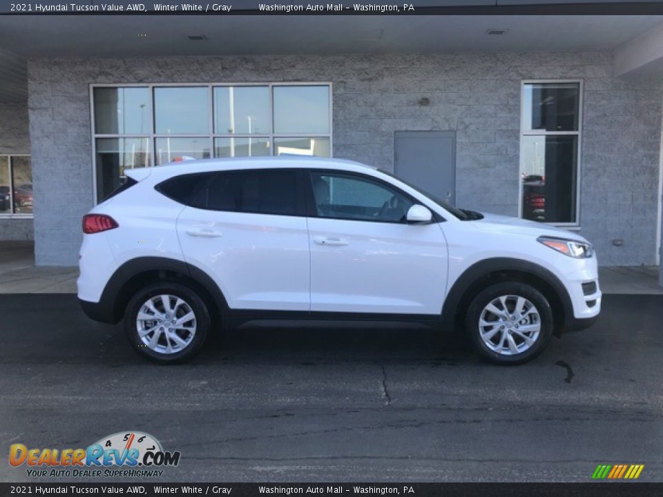 2021 Hyundai Tucson Value AWD Winter White / Gray Photo #2