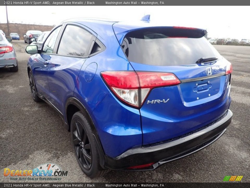 2021 Honda HR-V Sport AWD Aegean Blue Metallic / Black Photo #3