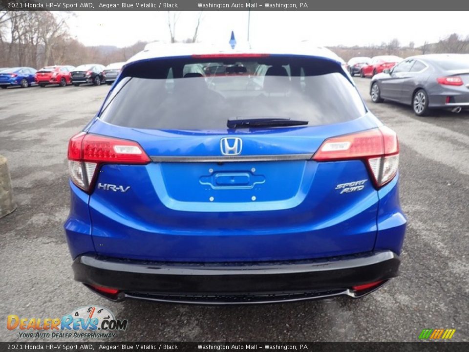 2021 Honda HR-V Sport AWD Aegean Blue Metallic / Black Photo #4