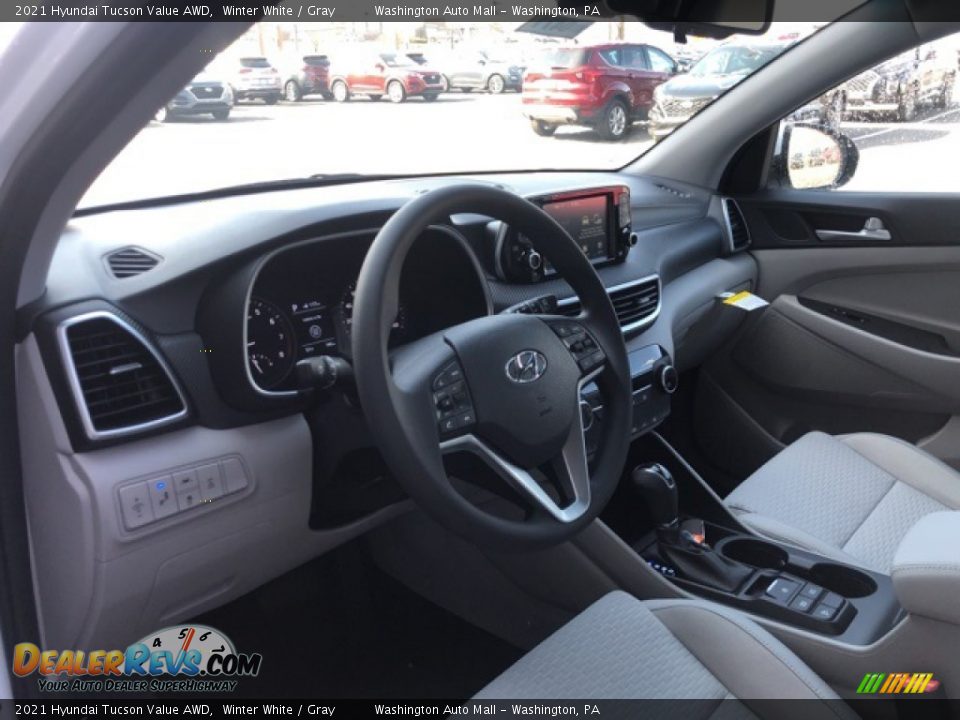 2021 Hyundai Tucson Value AWD Winter White / Gray Photo #4