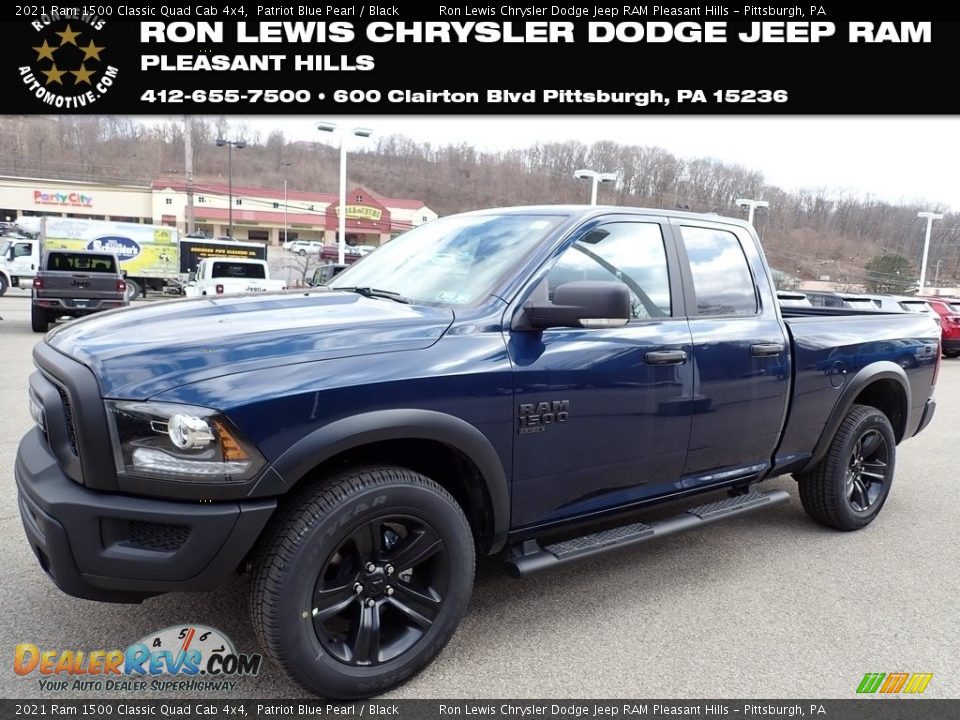 2021 Ram 1500 Classic Quad Cab 4x4 Patriot Blue Pearl / Black Photo #1