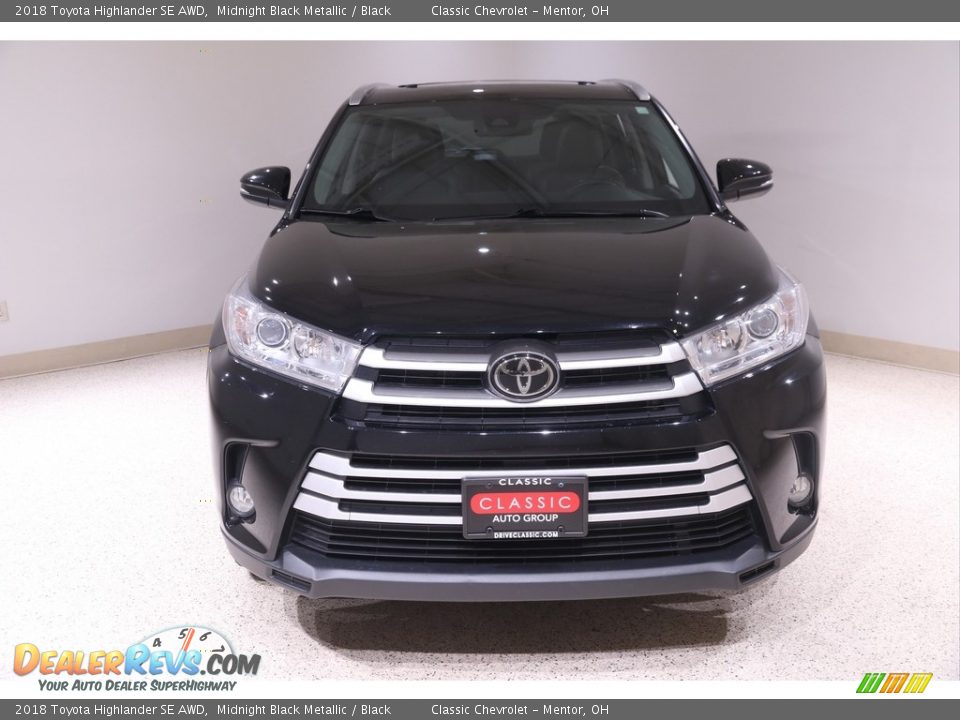 2018 Toyota Highlander SE AWD Midnight Black Metallic / Black Photo #2